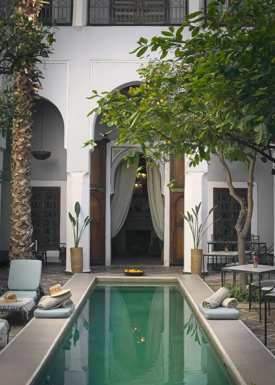 Riad Le Rihani courtyard in Marrakech