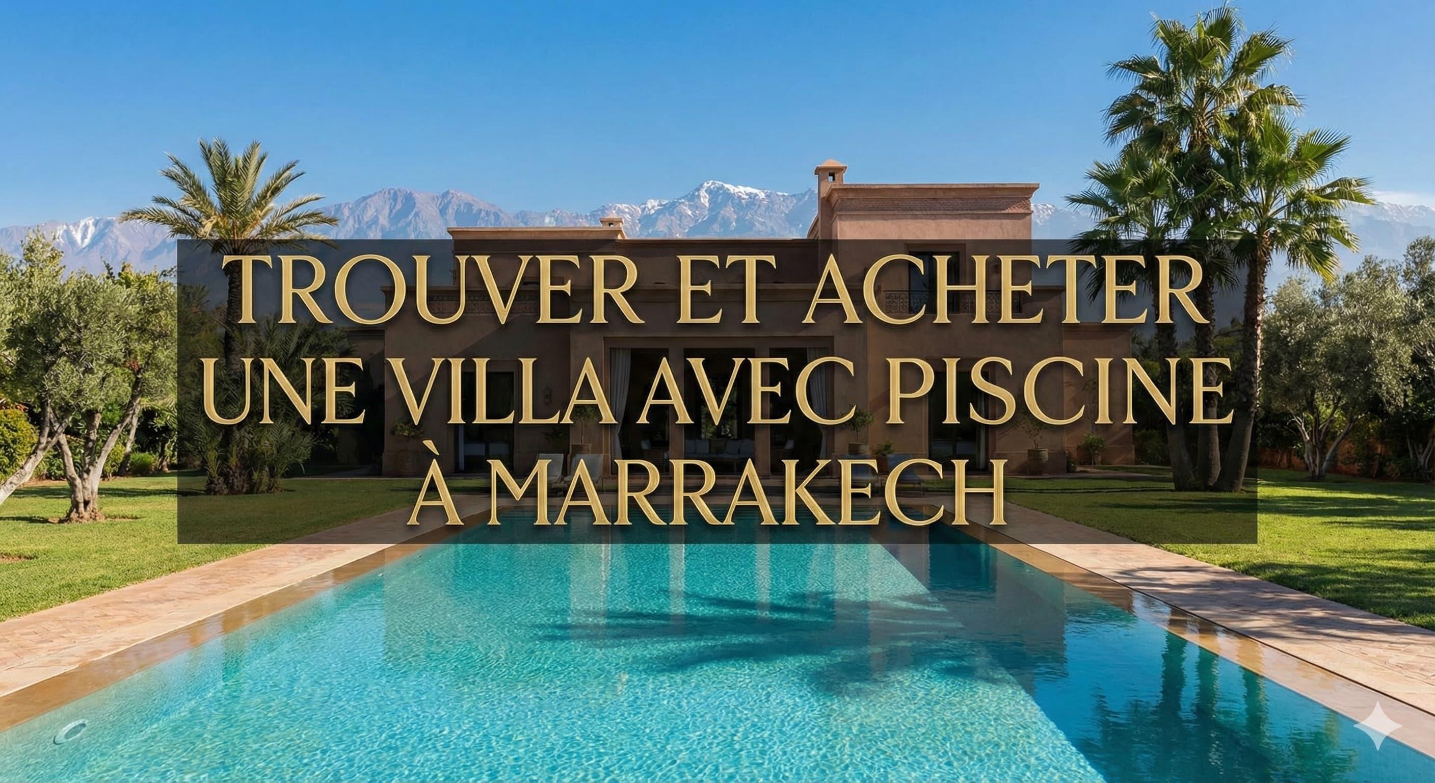 Trouver et Acheter une Villa avec Piscine à Marrakech